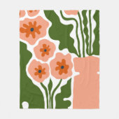Bloemillustratie Fleece Deken (Voorkant)