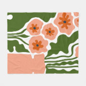 Bloemillustratie Fleece Deken (Voorkant (Horizontaal))