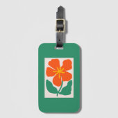 Bloemillustratie Kunstwerk Bagagelabel (Voorkant (verticaal))