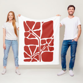 Bloemillustratie Kunstwerk Fleece Deken