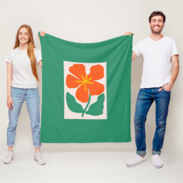 Bloemillustratie Kunstwerk Fleece Deken