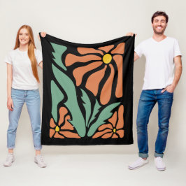Bloemillustratie Kunstwerk Fleece Deken