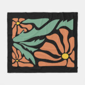 Bloemillustratie Kunstwerk Fleece Deken (Voorkant (Horizontaal))