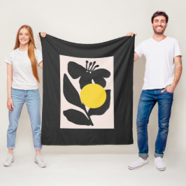 Bloemillustratie Kunstwerk Fleece Deken
