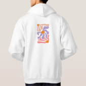 Bloemillustratie Kunstwerk Hoodie (Achterkant)
