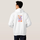 Bloemillustratie Kunstwerk Hoodie (Achterkant volledig)
