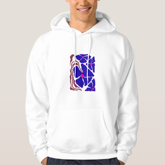 Bloemillustratie Kunstwerk Hoodie (Voorkant)