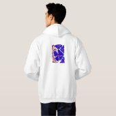 Bloemillustratie Kunstwerk Hoodie (Achterkant volledig)