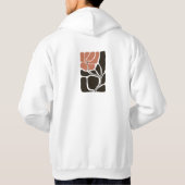 Bloemillustratie Kunstwerk Hoodie (Achterkant)