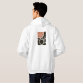Bloemillustratie Kunstwerk Hoodie (Achterkant volledig)