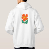 Bloemillustratie Kunstwerk Hoodie (Achterkant)