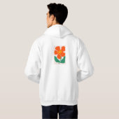 Bloemillustratie Kunstwerk Hoodie (Achterkant volledig)