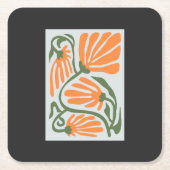 Bloemillustratie Kunstwerk Kartonnen Onderzetters (Voorkant)