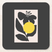 Bloemillustratie Kunstwerk Kartonnen Onderzetters (Voorkant)