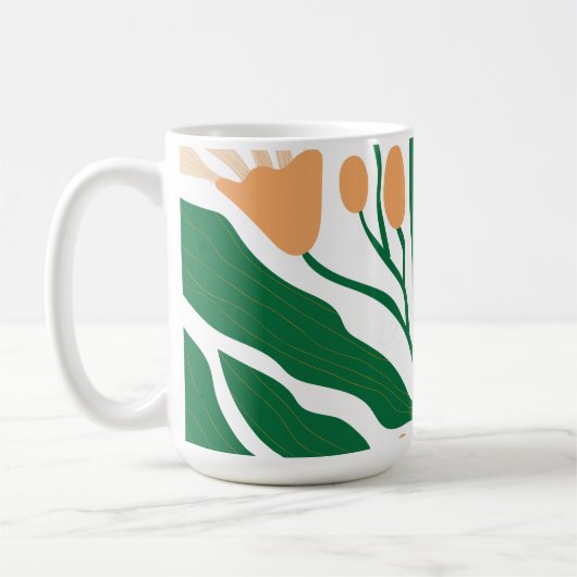 Bloemillustratie Kunstwerk Koffiemok (Links)