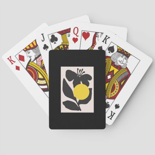 Bloemillustratie Kunstwerk Pokerkaarten (Achterkant)