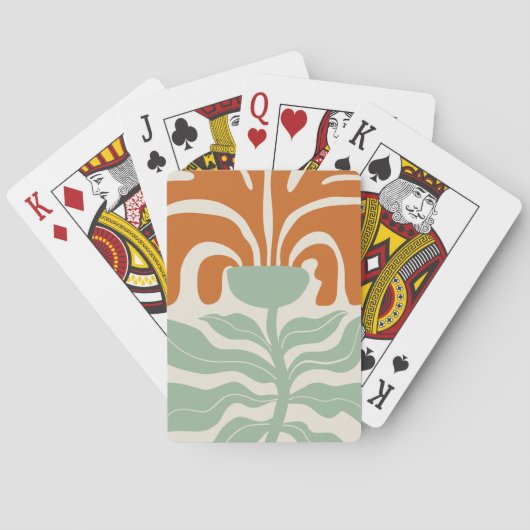 Bloemillustratie Kunstwerk Pokerkaarten (Achterkant)