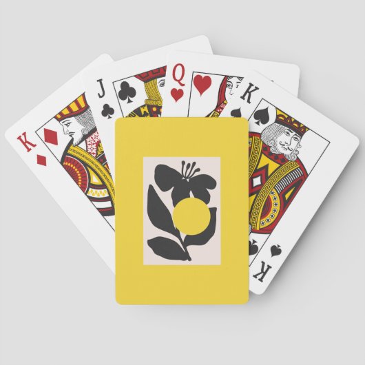 Bloemillustratie Kunstwerk Pokerkaarten (Achterkant)