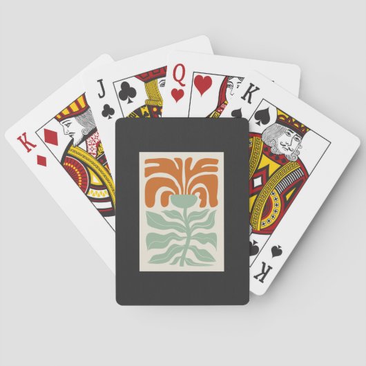 Bloemillustratie Kunstwerk Pokerkaarten (Achterkant)