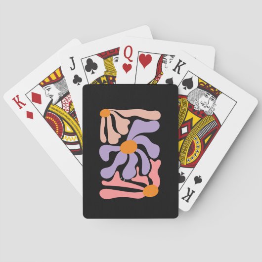 Bloemillustratie Kunstwerk Pokerkaarten (Achterkant)