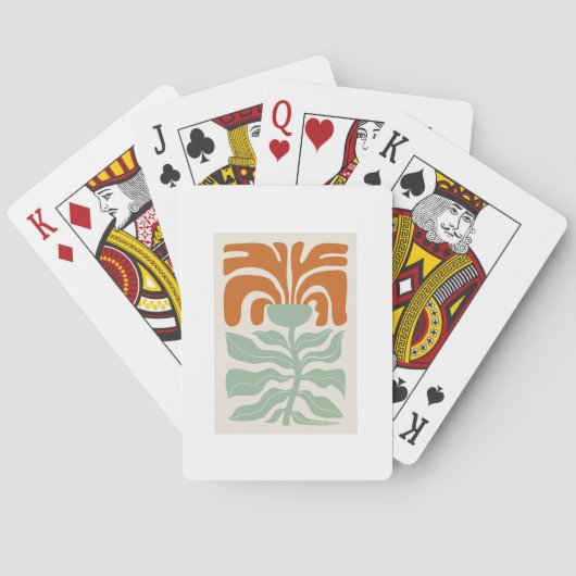 Bloemillustratie Kunstwerk Pokerkaarten (Achterkant)