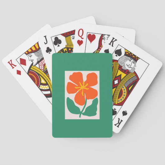 Bloemillustratie Kunstwerk Pokerkaarten (Achterkant)