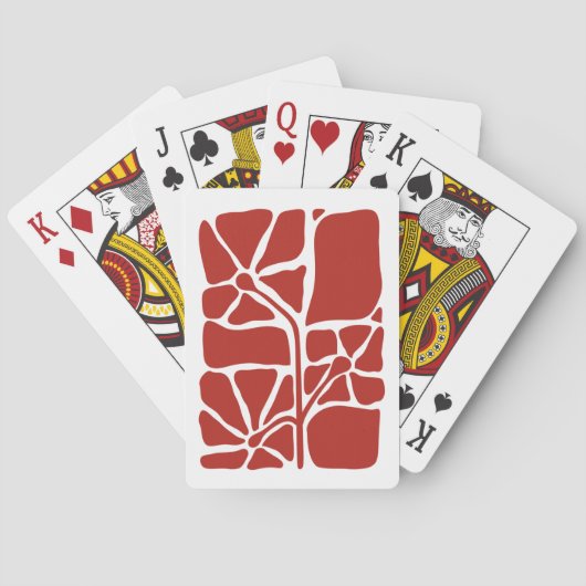 Bloemillustratie Kunstwerk Pokerkaarten (Achterkant)