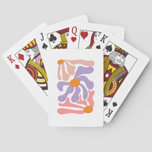 Bloemillustratie Kunstwerk Pokerkaarten (Achterkant)