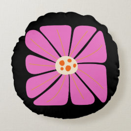 Bloemillustratie Kunstwerk Rond Kussen