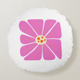 Bloemillustratie Kunstwerk Rond Kussen