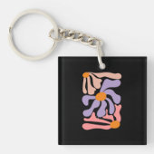 Bloemillustratie Kunstwerk Sleutelhanger (voorkant)