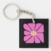 Bloemillustratie Kunstwerk Sleutelhanger (voorkant)