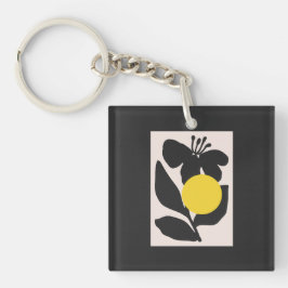 Bloemillustratie Kunstwerk Sleutelhanger