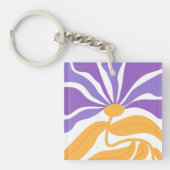Bloemillustratie Kunstwerk Sleutelhanger (voorkant)