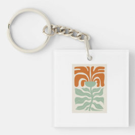 Bloemillustratie Kunstwerk Sleutelhanger