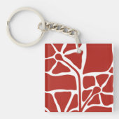 Bloemillustratie Kunstwerk Sleutelhanger (voorkant)