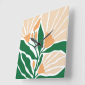 Bloemillustratie Kunstwerk Vierkante Klok (Hoek)