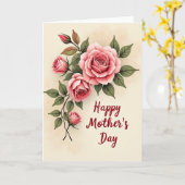 Bloemillustratie Moederdagkaart Kaart (Gele Bloem)