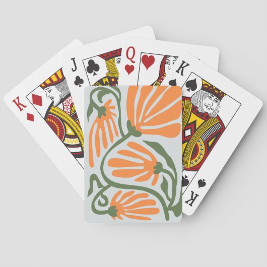 Bloemillustratie Pokerkaarten (Achterkant)