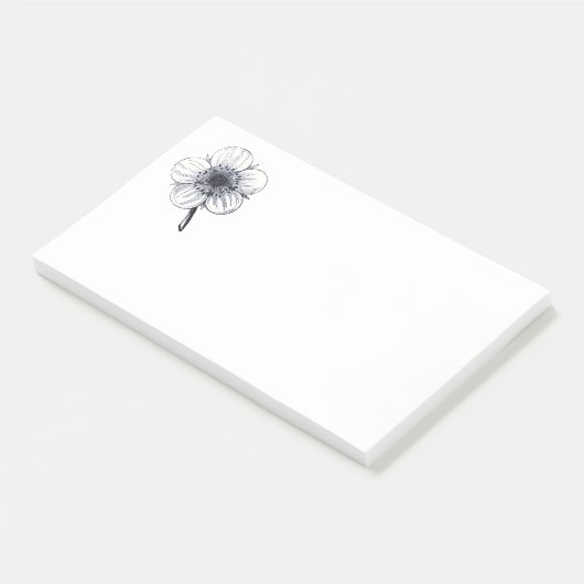  bloemillustratie. post-it® notes (Schuin)