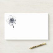  bloemillustratie. post-it® notes (Op bureau)