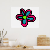Bloemillustratie Poster (Keuken)