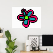 Bloemillustratie Poster (Thuiskantoor)