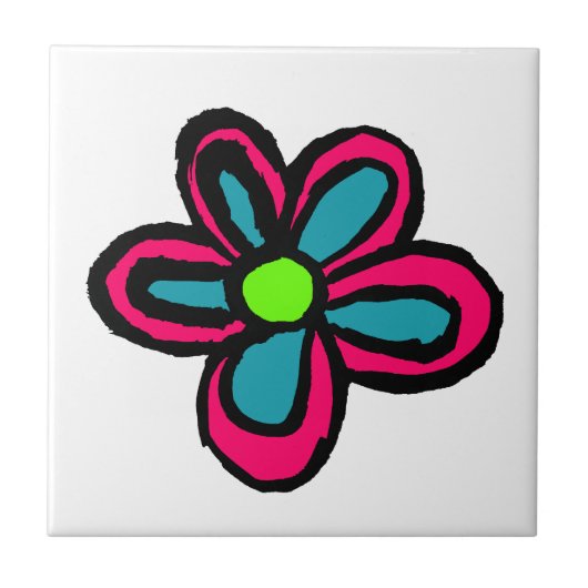Bloemillustratie Tegeltje (Voorkant)