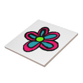 Bloemillustratie Tegeltje (Zijkant)