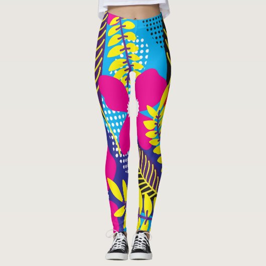 Bloemillustraties Leggings (Voorkant)