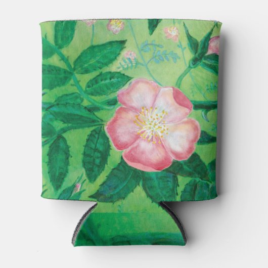 Bloeming van Wild Roos Rosa Canina Blikjeskoeler (Voorkant)