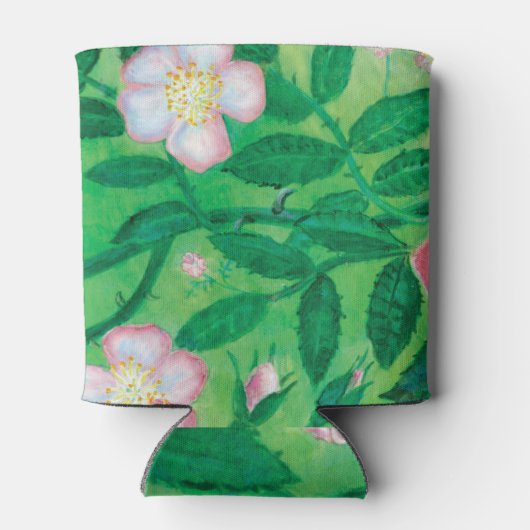 Bloeming van Wild Roos Rosa Canina Blikjeskoeler (Achterkant)