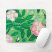 Bloeming van Wild Roos Rosa Canina Muismat (Met muis)