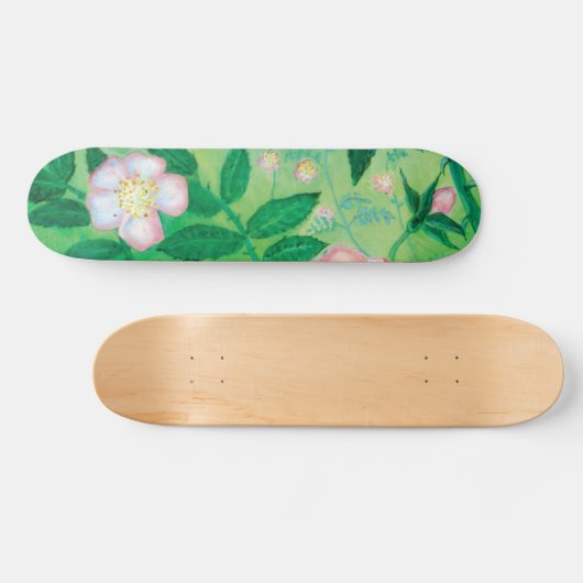 Bloeming van Wild Roos Rosa Canina Persoonlijk Skateboard (Horizontaal)